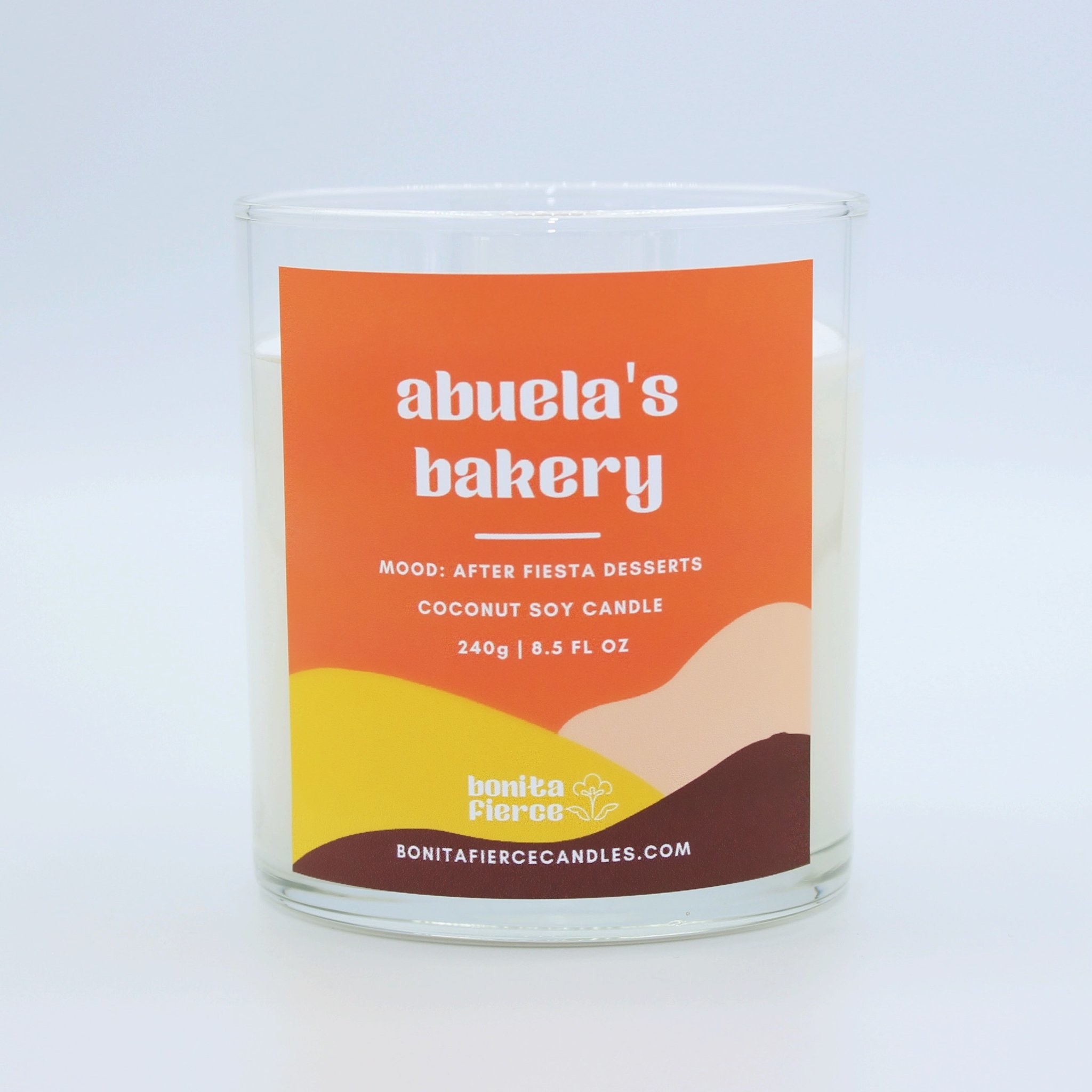 candle that says abuela&#x27;s bakery
