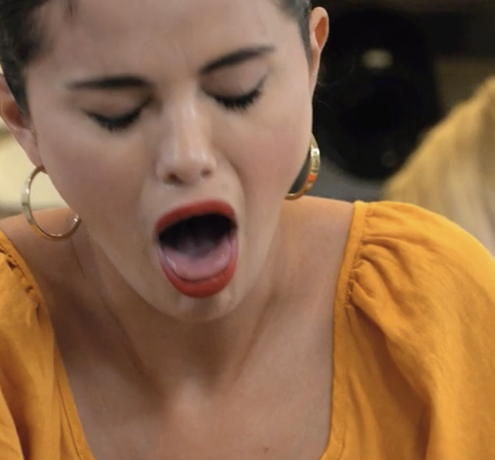 Selena Gomez gagging