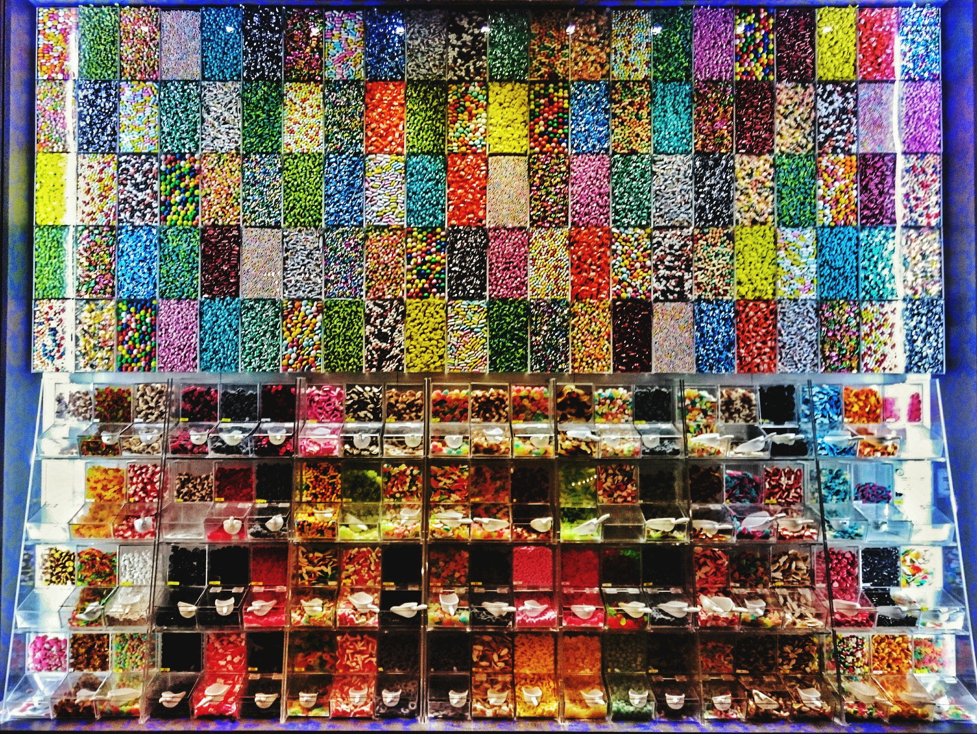 Candy on display.