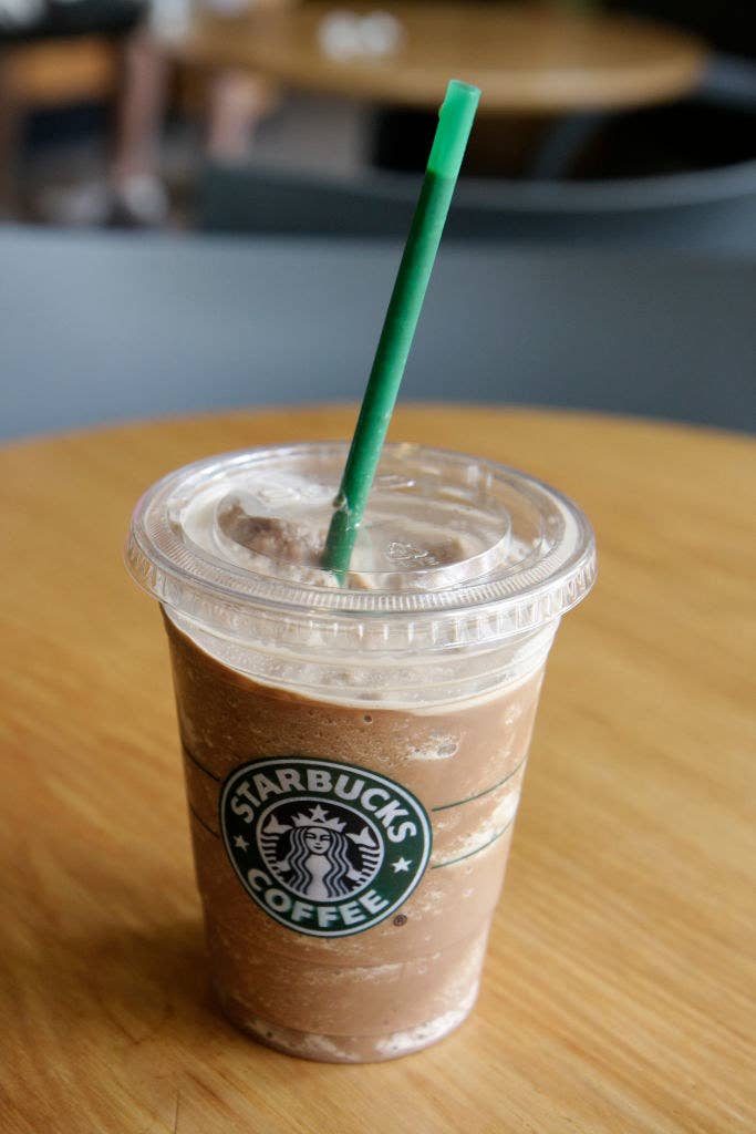 A frozen Starbucks drink.