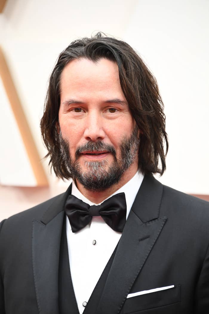 Keanu Reeves on the 92nd Annual Academy Awards ceremony red carpet