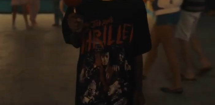 A young Adelaide wearing a &quot;Thriller&quot; T-shirt in &quot;Us&quot;