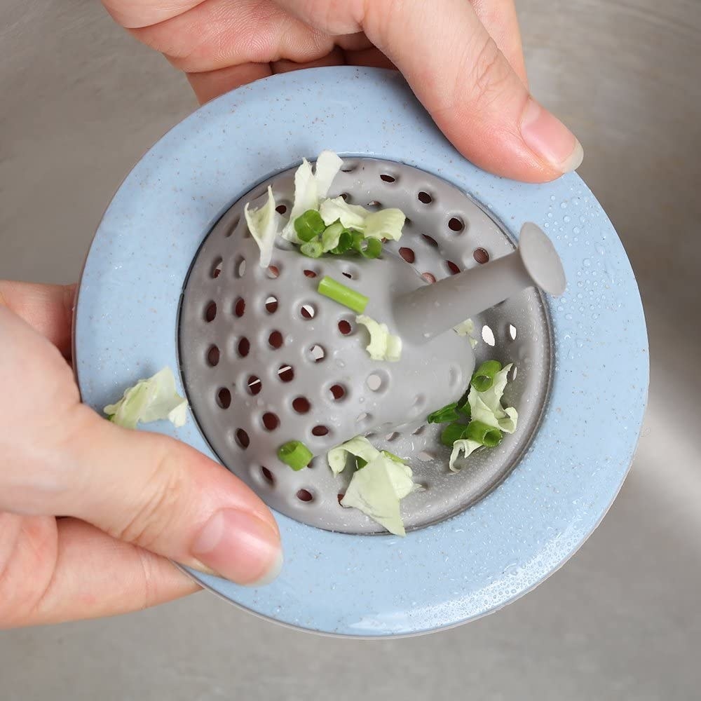 silicone sink strainer with lettuce