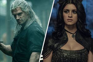 Henry Cavill and Anya Chalotra in The Witcher