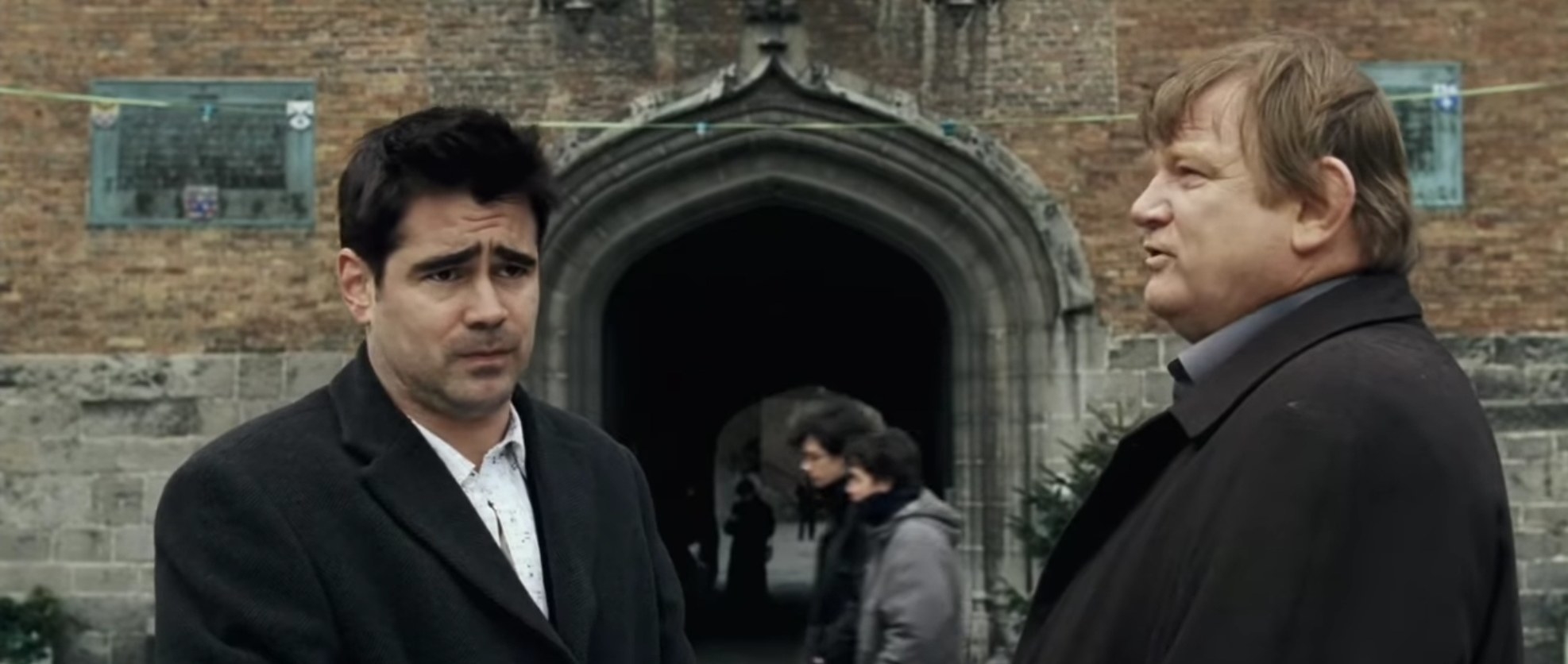 Ray (Colin Farrell) and Ken (Brendan Gleeson) in &quot;In Bruges&quot;