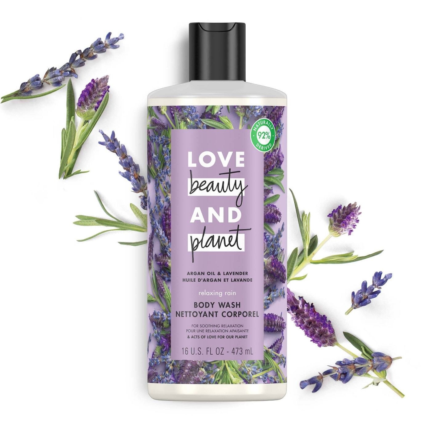 The Love Beauty &amp;amp; Planet argan oil &amp;amp; lavender relaxing body wash soap