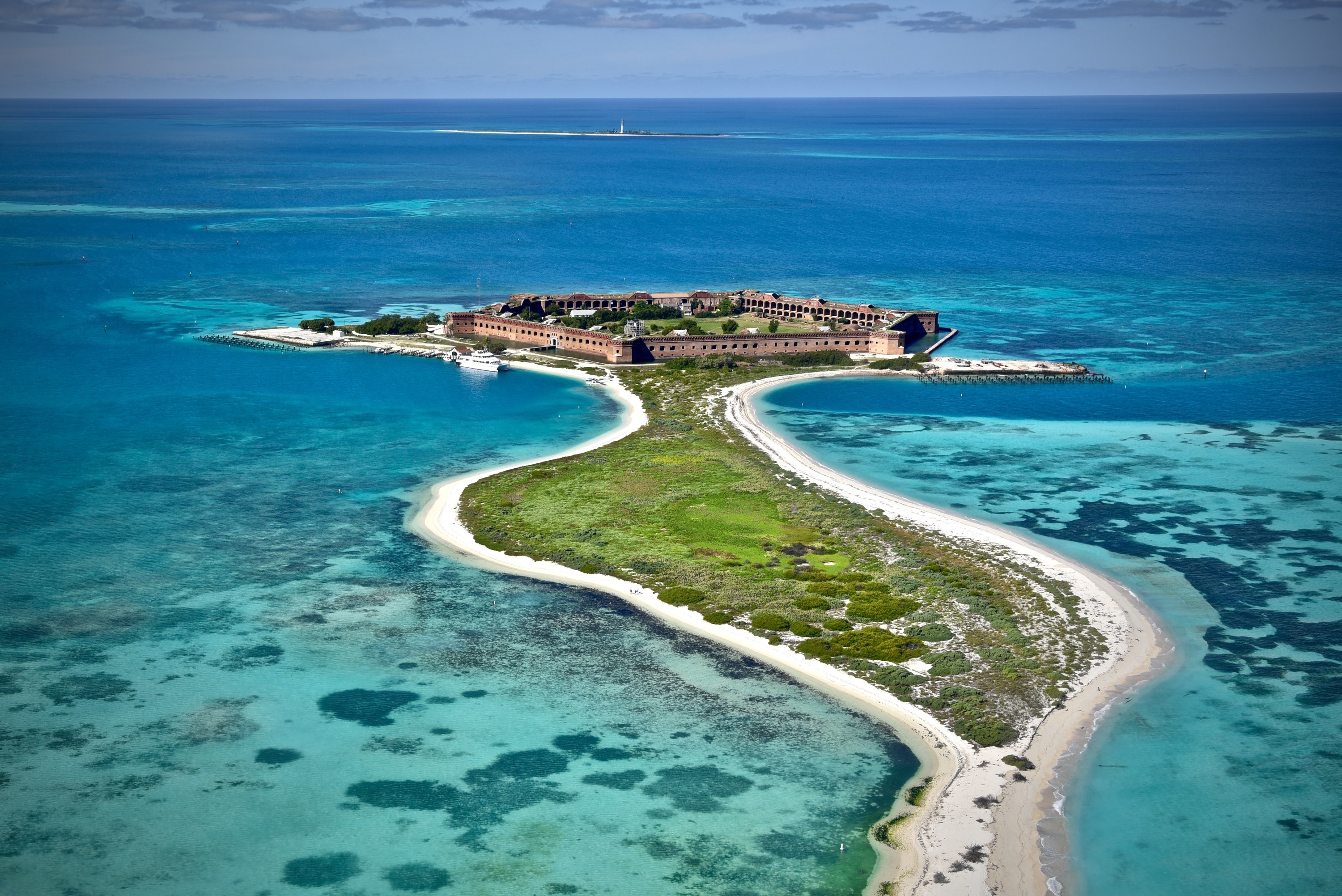 aerial view of Dry Tortugas National Park