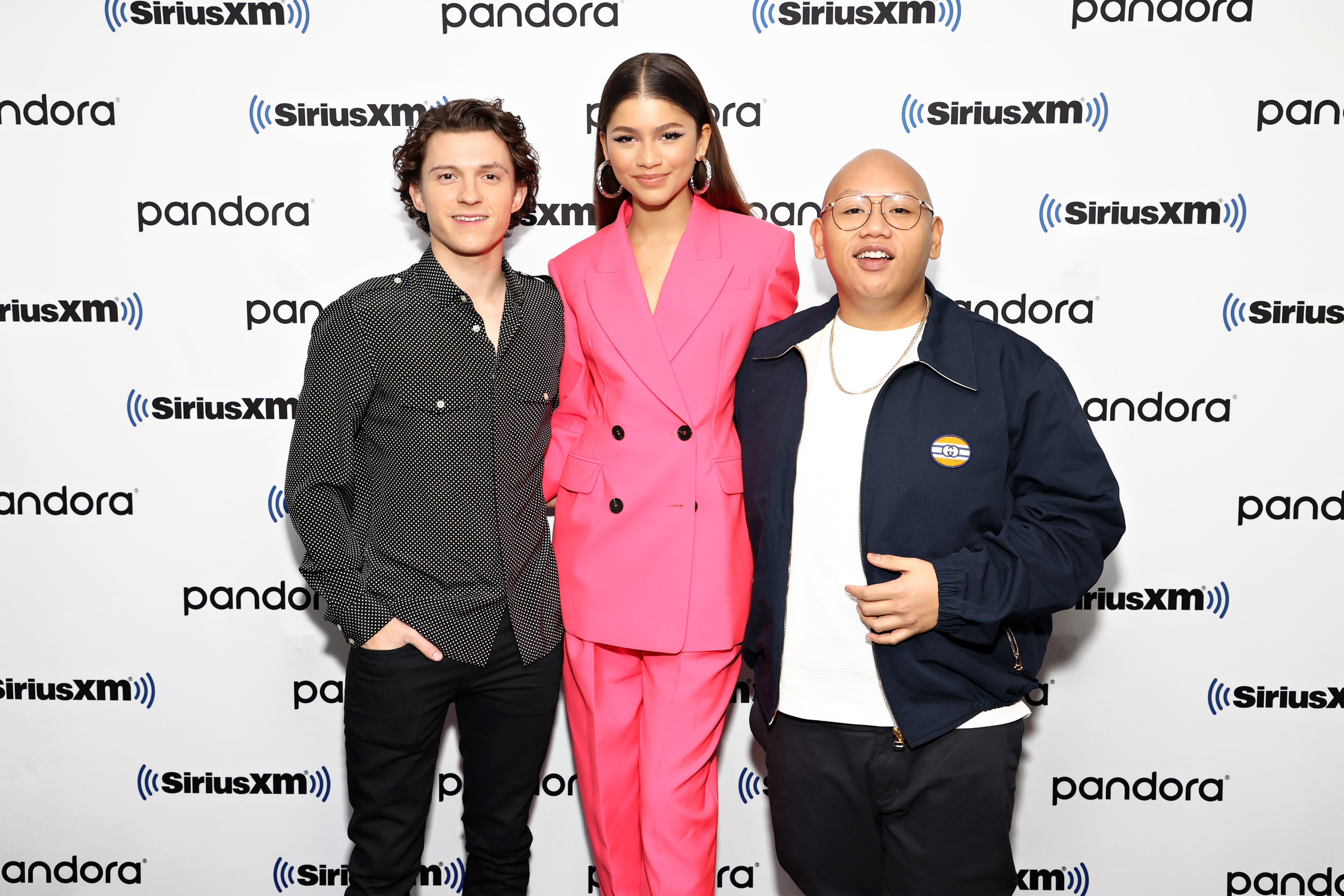 Tom, Zendaya, and Jacob at an event for Spider-Man