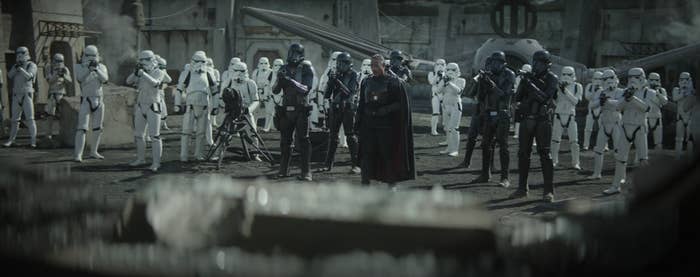 The 501st as Stormtroopers in a scene