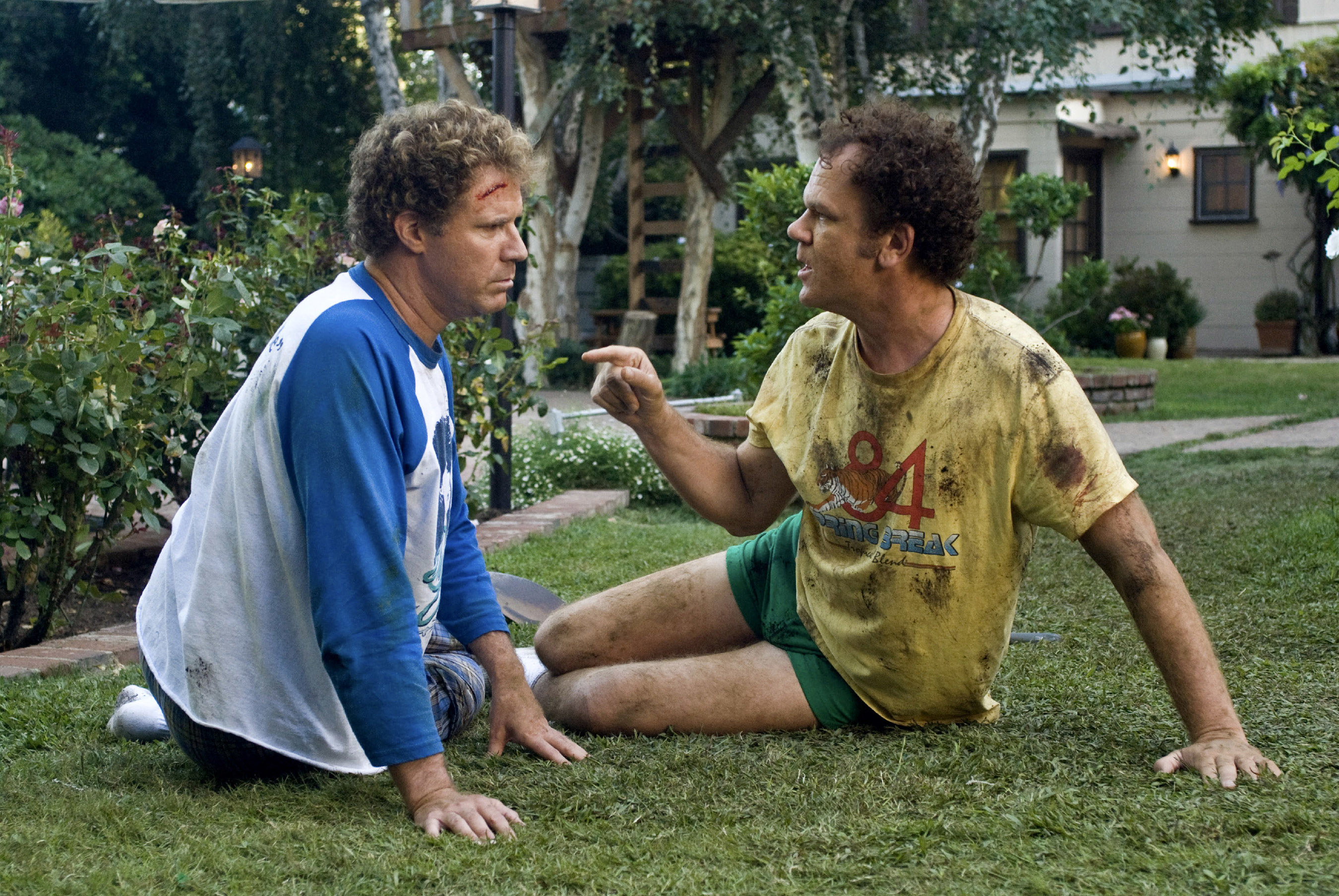 Will Ferrell and John C. Reilly are hilariously covered in dirt outside in &quot;Step Brothers&quot;