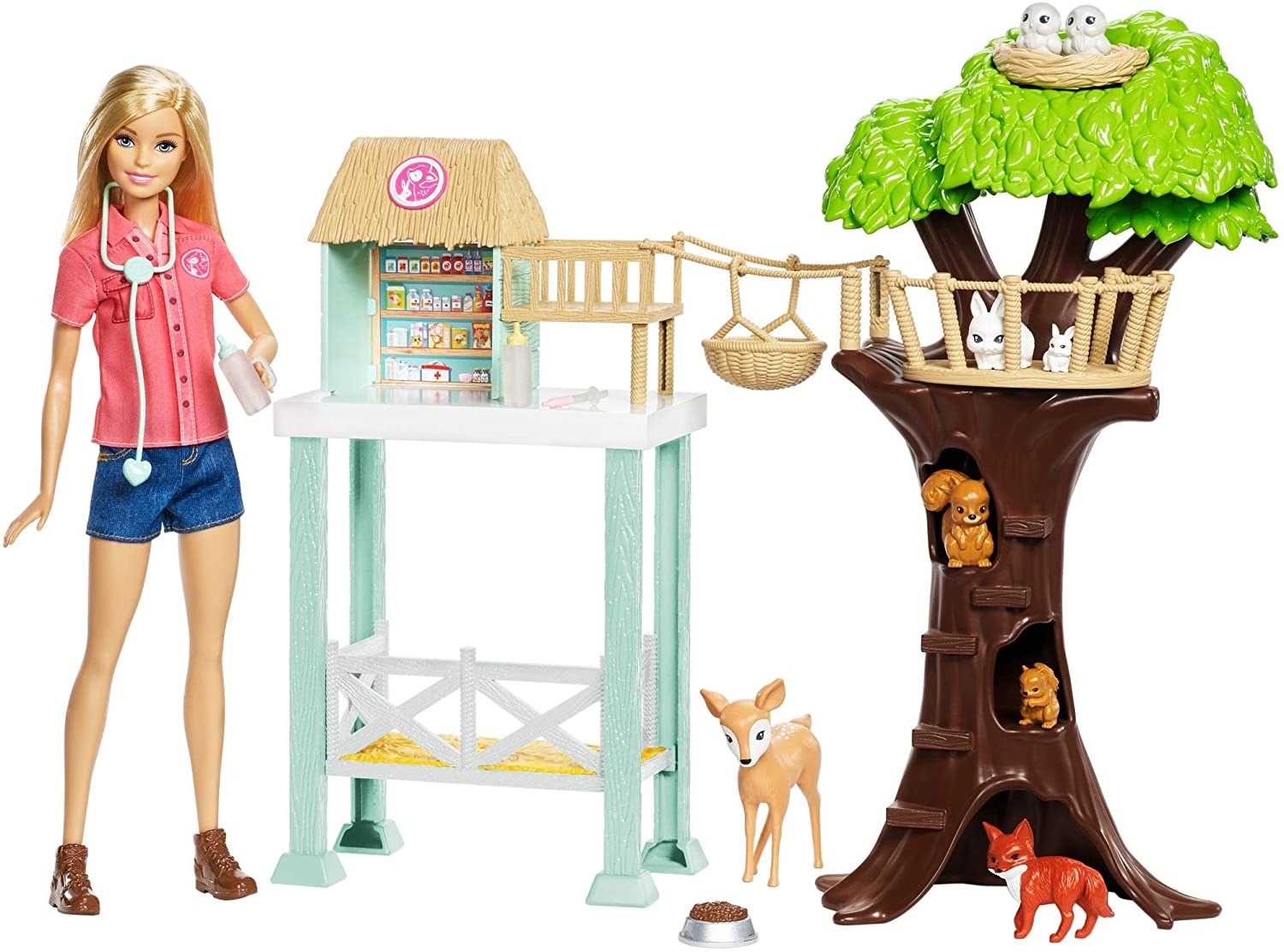the barbie and the animals playset