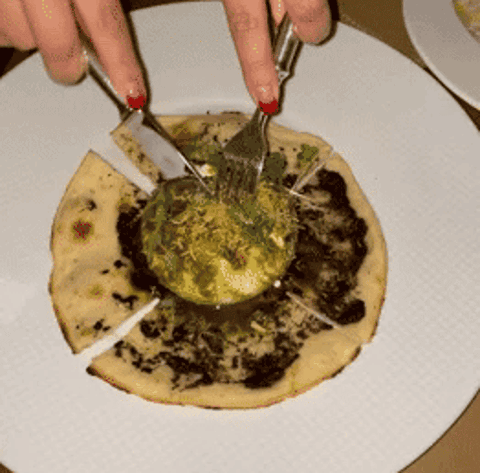 a gif of the burrata truffle