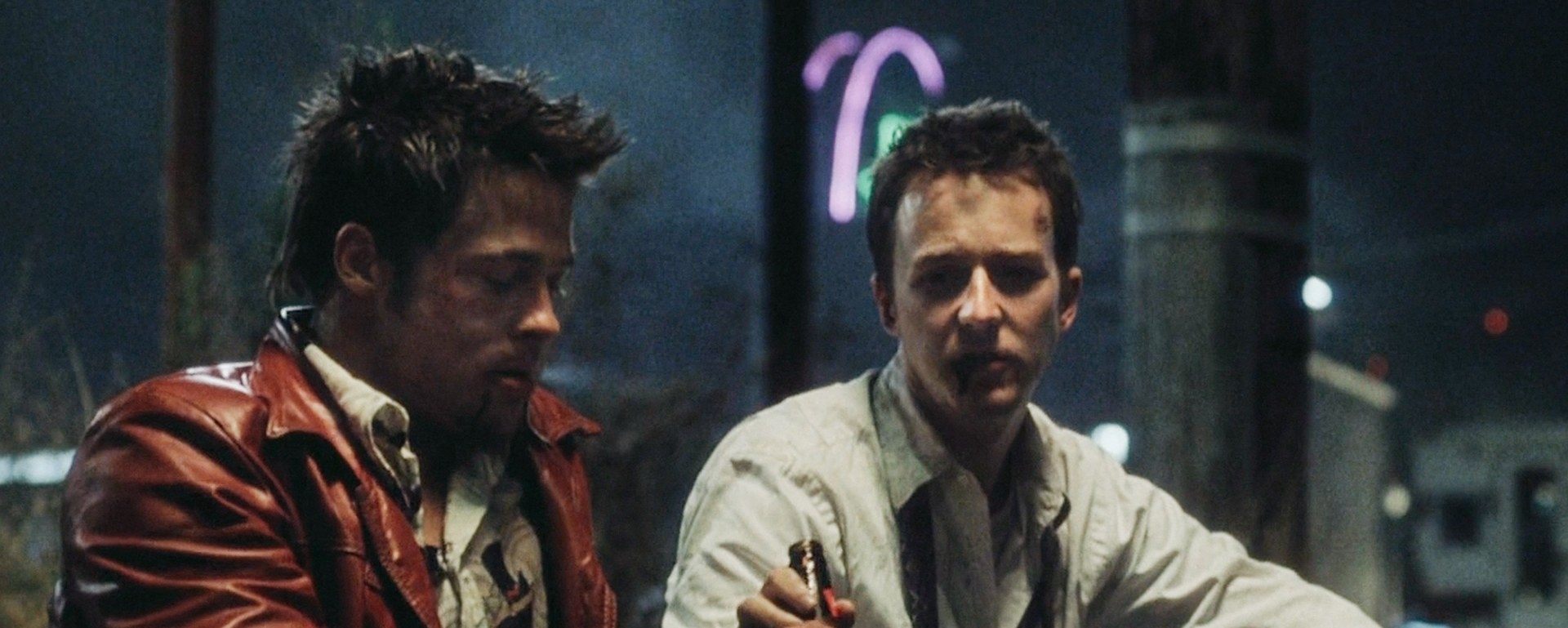 tyler durden and the narrator are sharing a beer