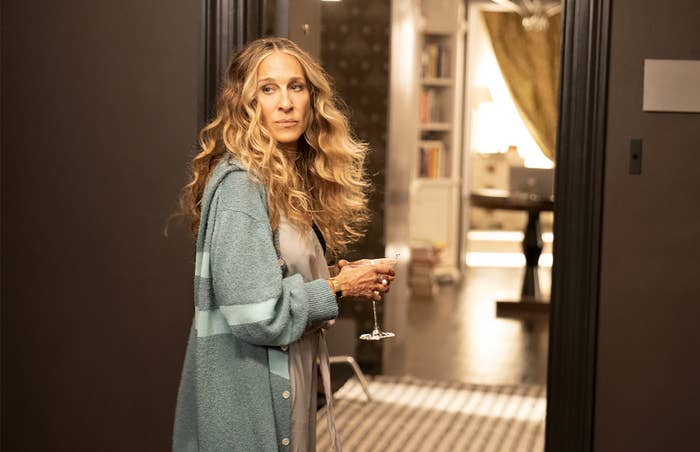 Sarah Jessica Parker holding a martini glass