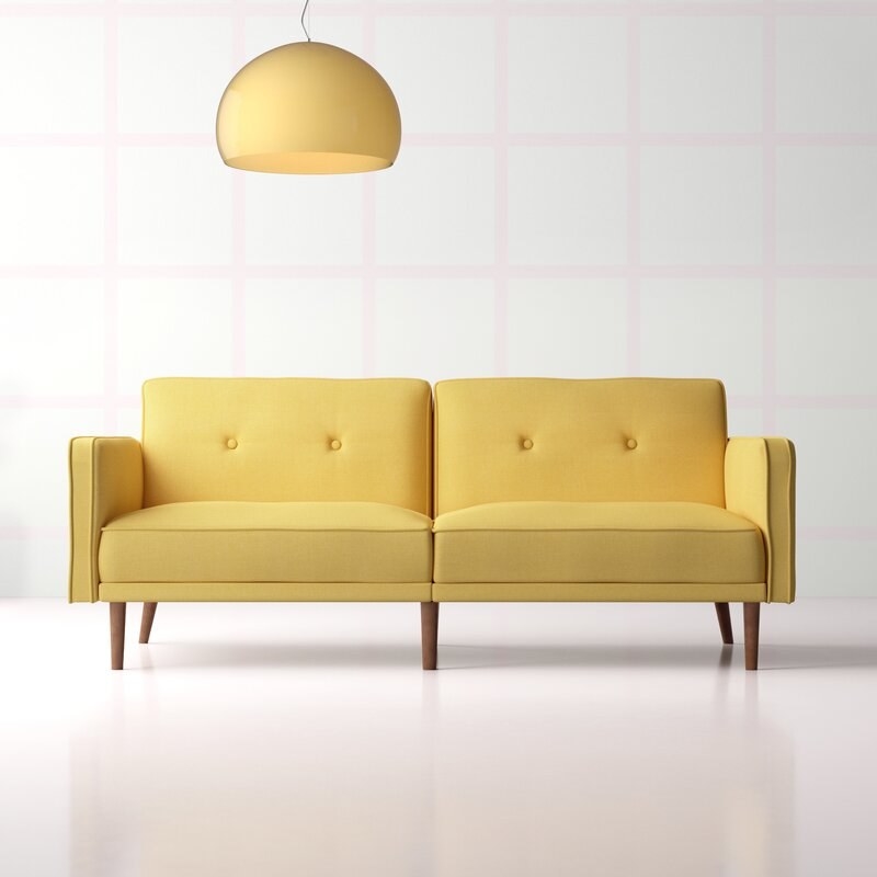 the yellow sleeper sofa