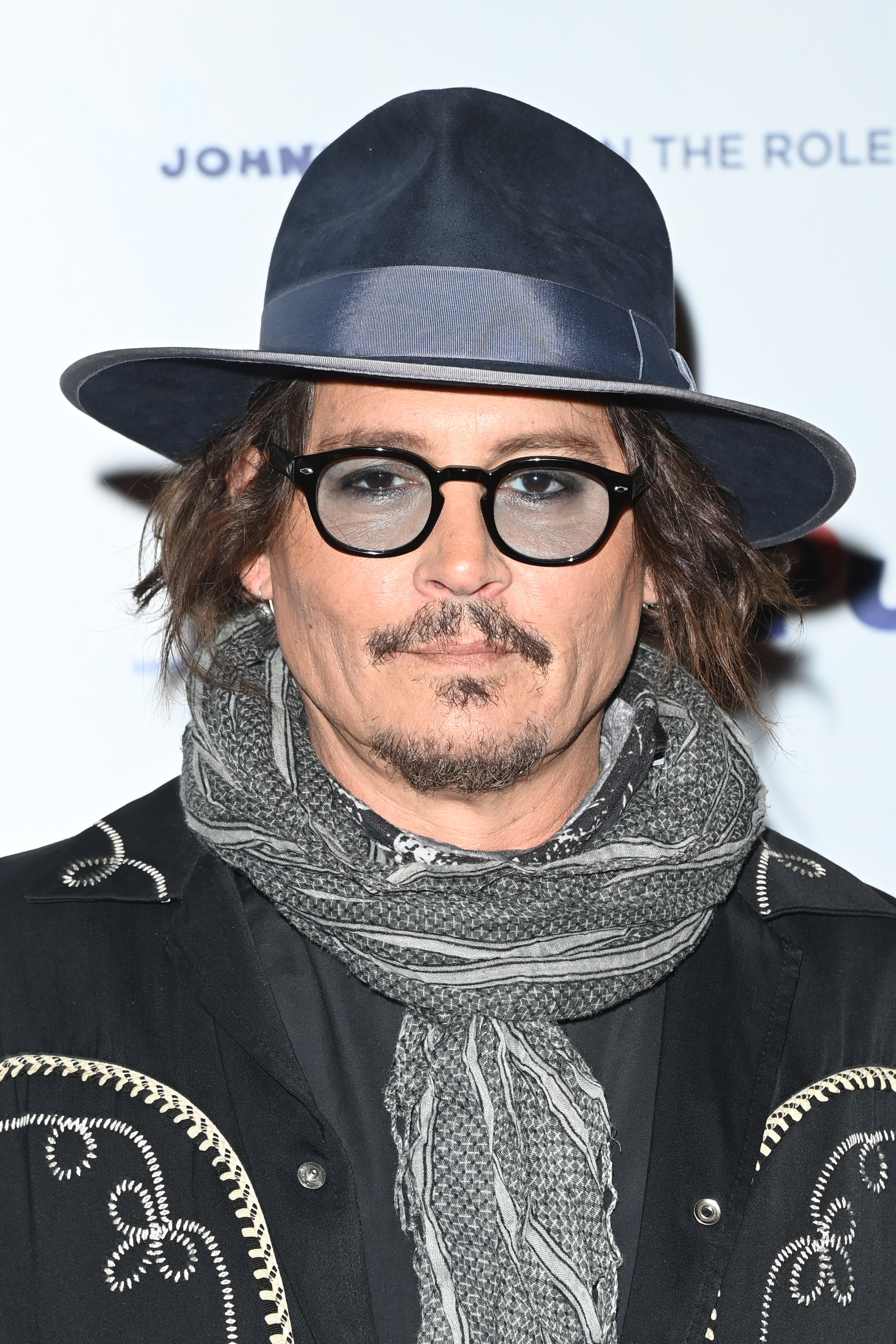 Johnny Depp poses on the red carpet during the 19th Alice Nella Città 2021 in Rome, Italy