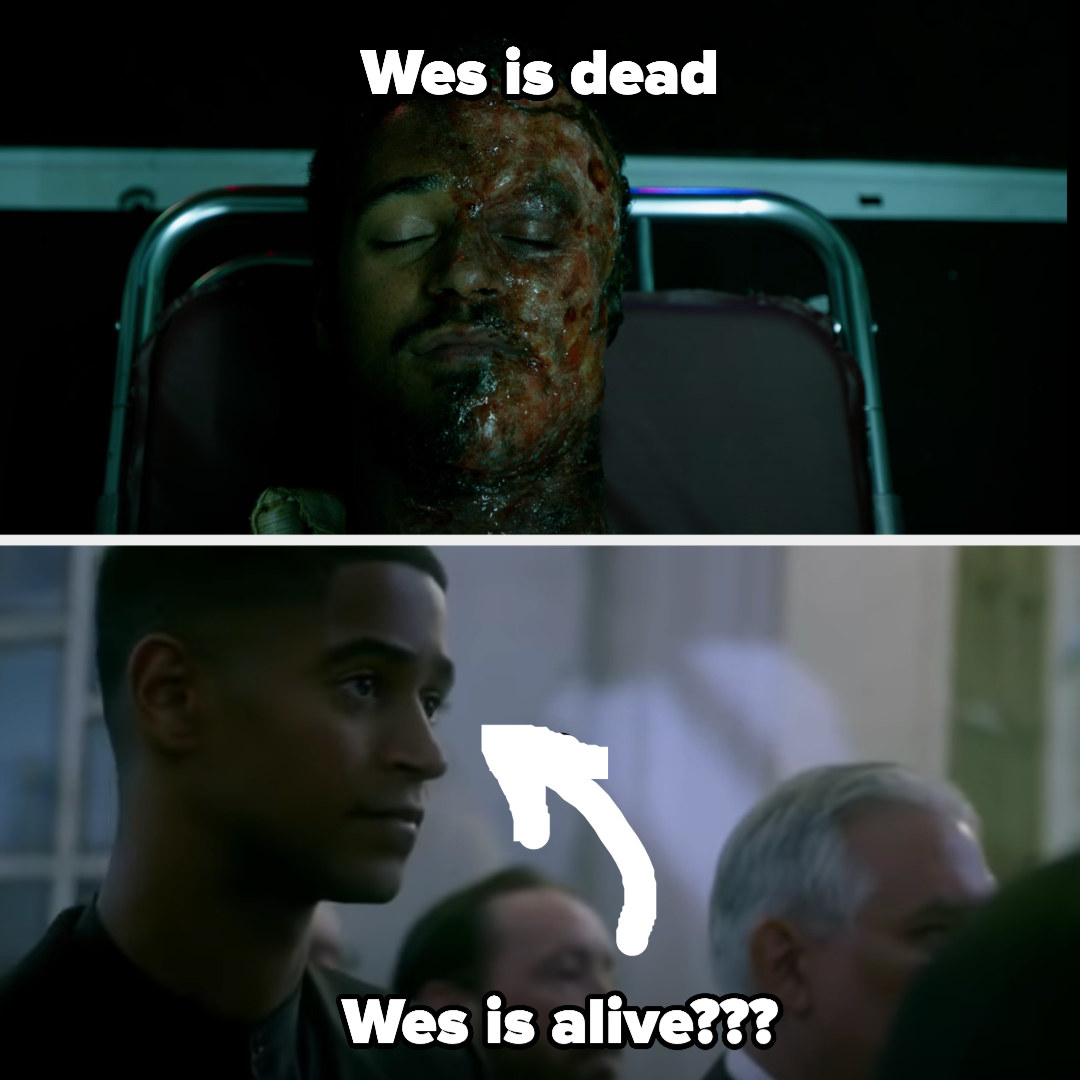 Wes dead and then seemingly alive at Annalise&#x27;s funeral