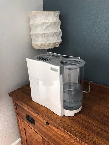 reviewer photo of humidifier on a countertop