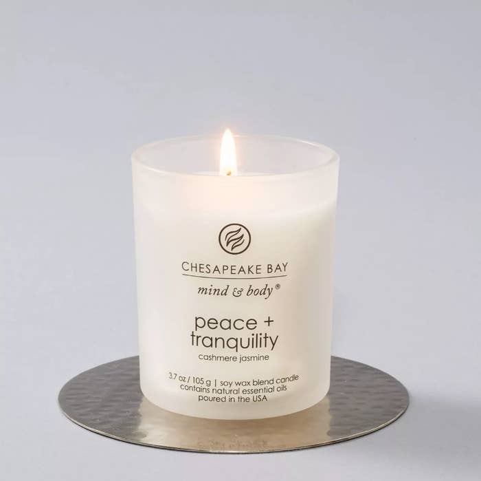 White candle called peace and tranquility