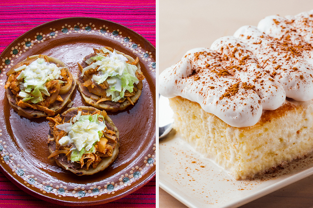 Sopes and tres leches cake
