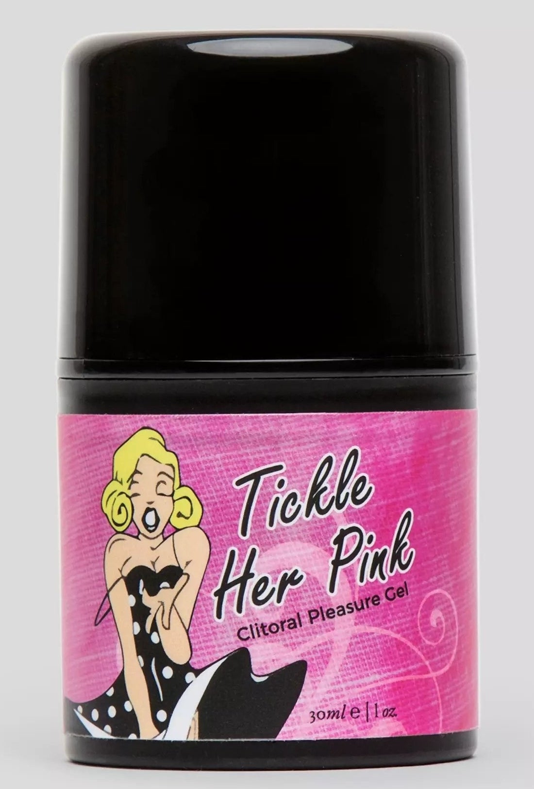 Black and pink Tickle Her Pink clitoral pleasure gel