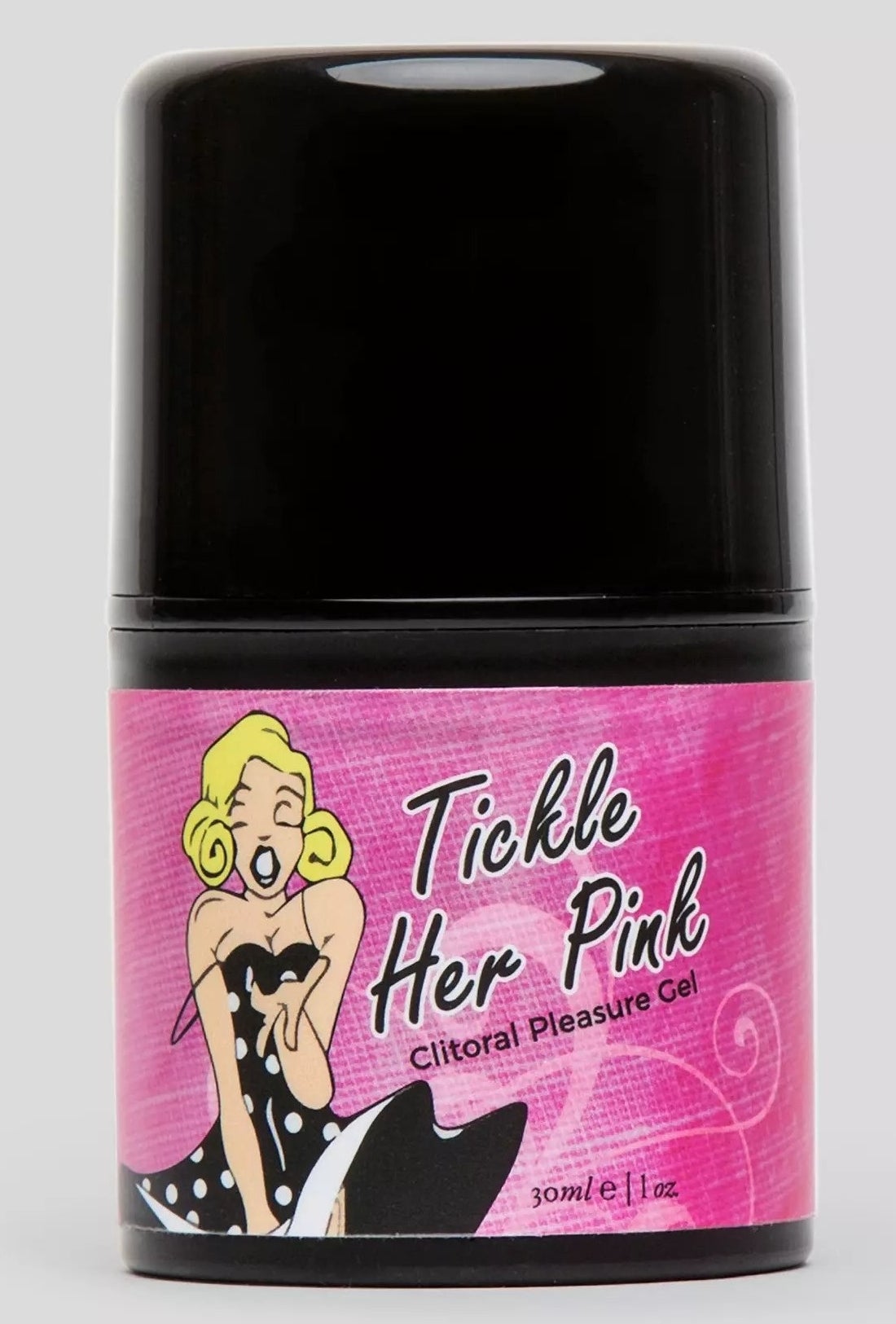 Black and pink Tickle Her Pink clitoral pleasure gel