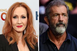 Photos of J.K. Rowling and Mel Gibson