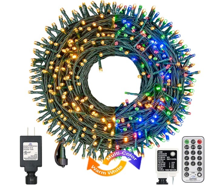 Girnalda de luces para decorar el árbol de navidad o exteriores