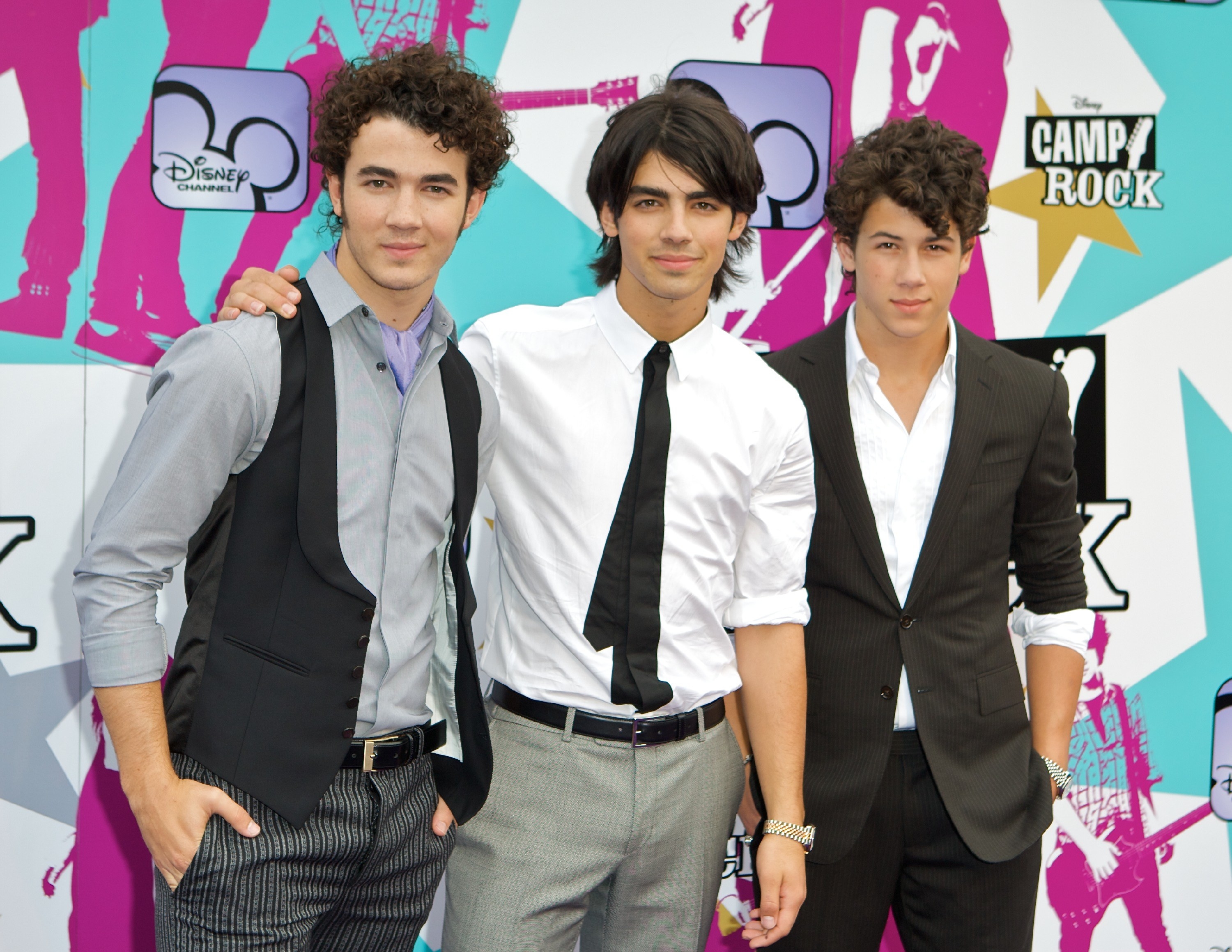 The Jonas Brothers attend the European premiere of &quot;Camp Rock&quot; in London, England in 2008