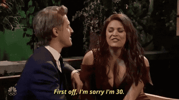 Cecily Strong apologizing for being 30 in a &#x27;Saturday Night Live&#x27; skit