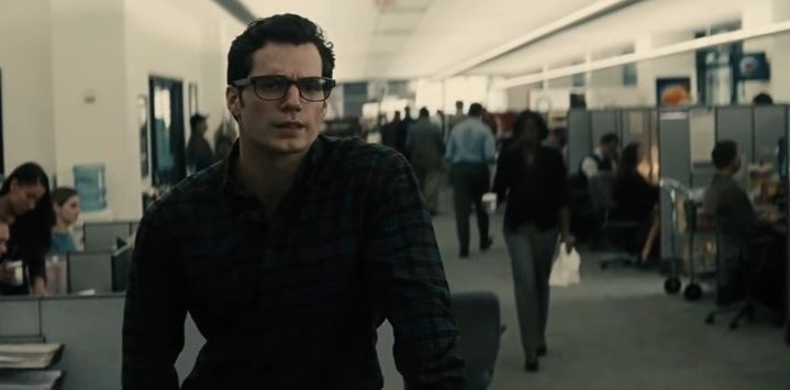 Clark Kent standing in the Daily Planet in &quot;Batman v Superman: Dawn of Justice&quot;