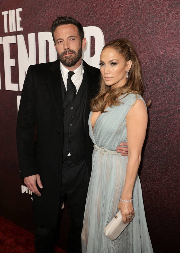 Affleck and Jennifer Lopez at the premiere for &quot;The Tender Bar&quot;