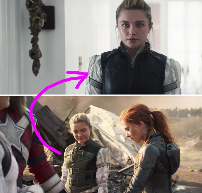 Yelena&#x27;s vest in Hawkeye vs Black Widow