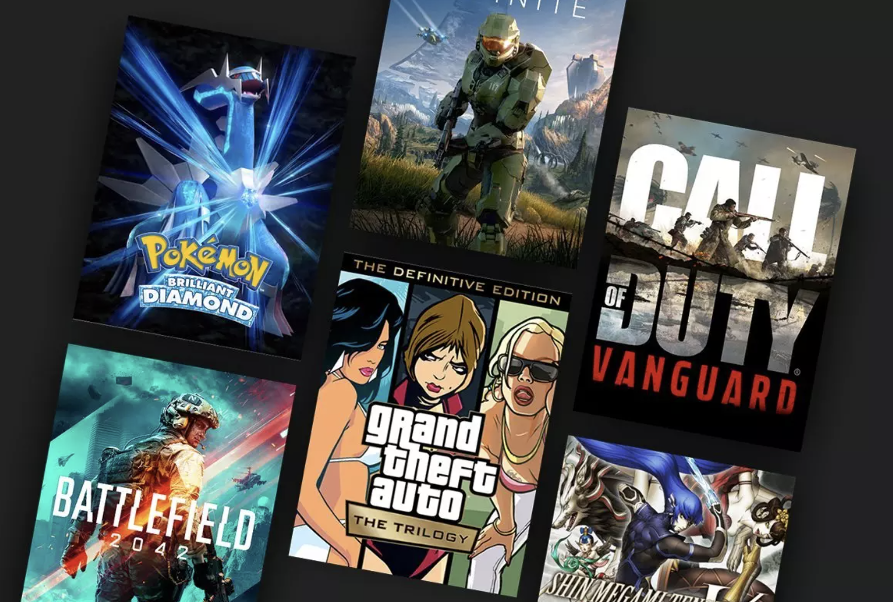 Six covers of various video games