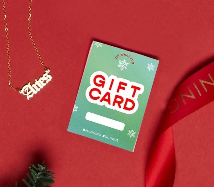 the gift card