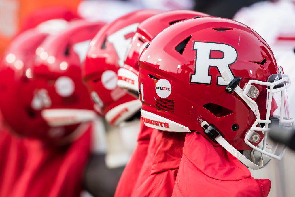 Rutgers football uniform helmets