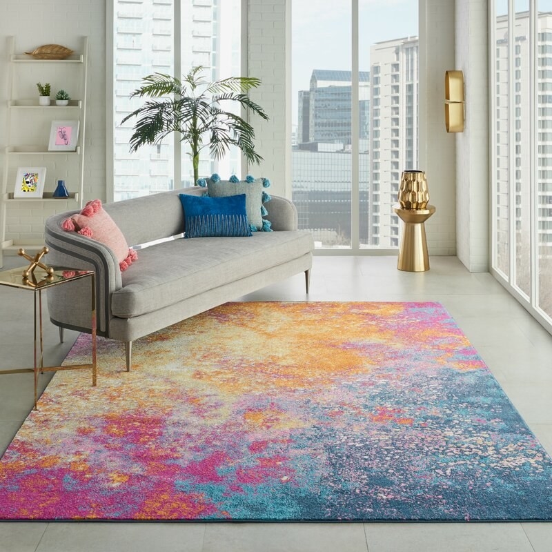The area rug in a living room