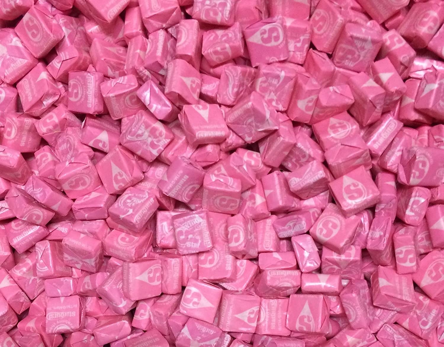 hundreds of pink starbursts