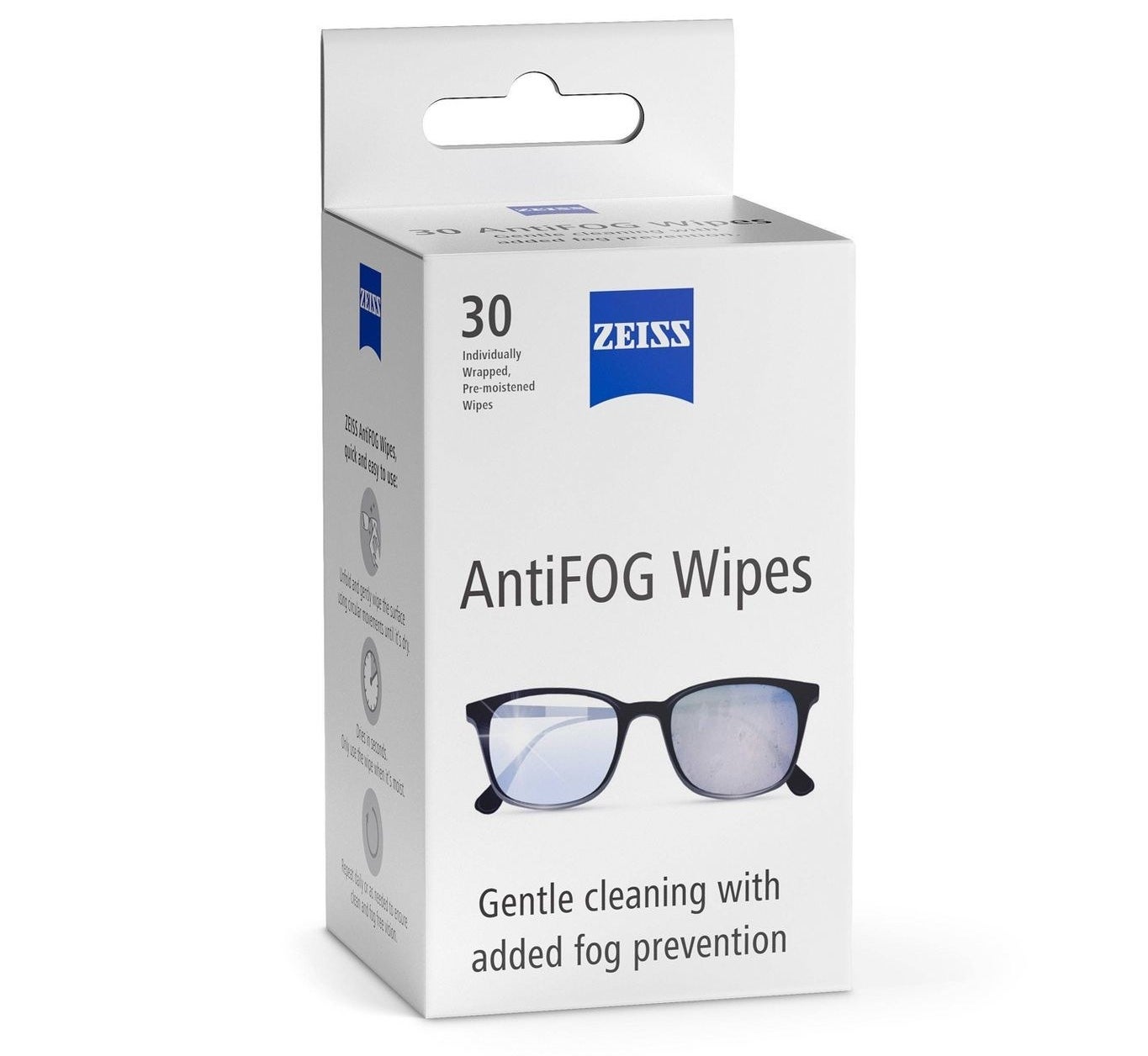 The pack of anti-fog wipes