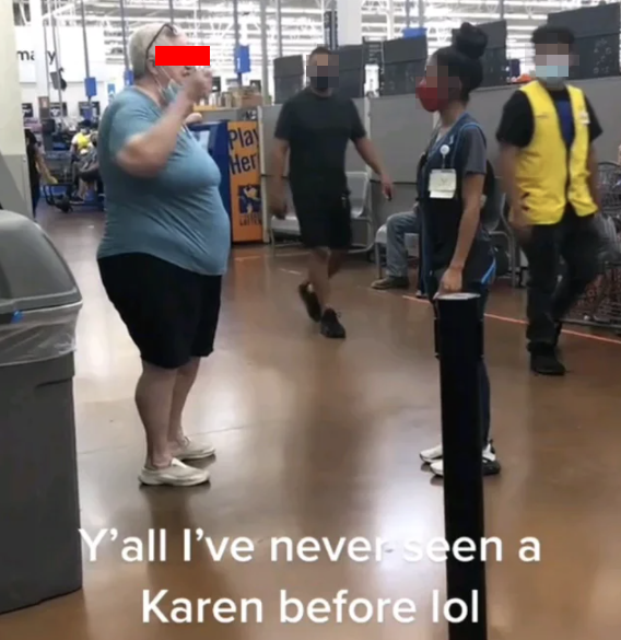 Person yelling in a store