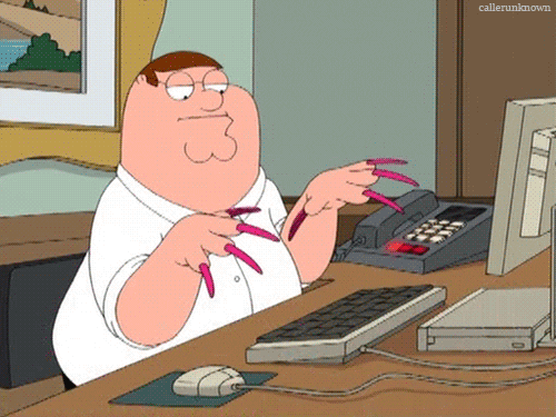 Peter Griffin with long nails