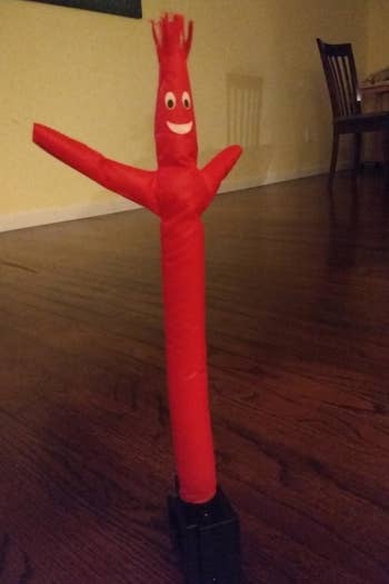 a reviewer image of the inflatable wacky arm guy