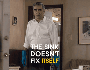 Character saying the sink doesn&#x27;t fix itself