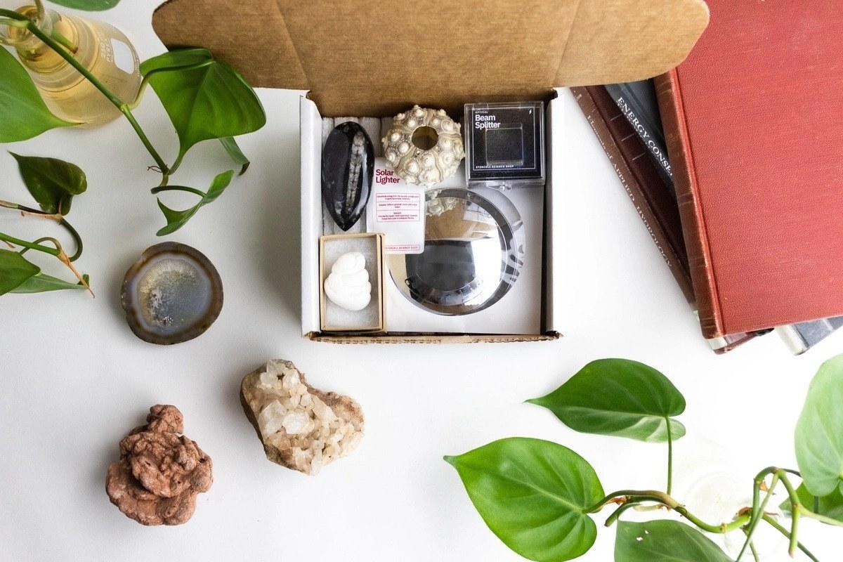 the subscription box that has different forms of matter inside
