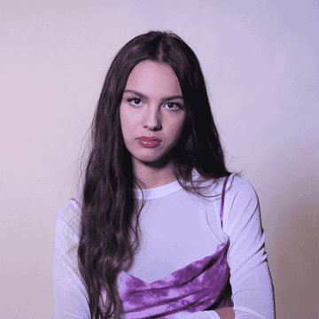 Olivia Rodrigo rolling her eyes