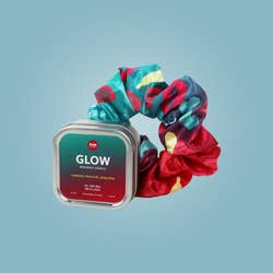 Multicolor scrunchie and candle
