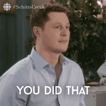 a gif of Patrick in &quot;Schitt&#x27;s Creek&quot; saying &quot;you did that for me?&quot;