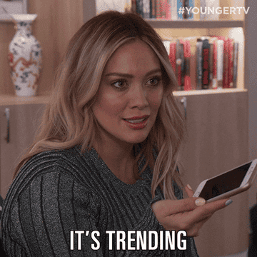 Hillary Duff stares at her phone and says &quot;it&#x27;s trending&quot;