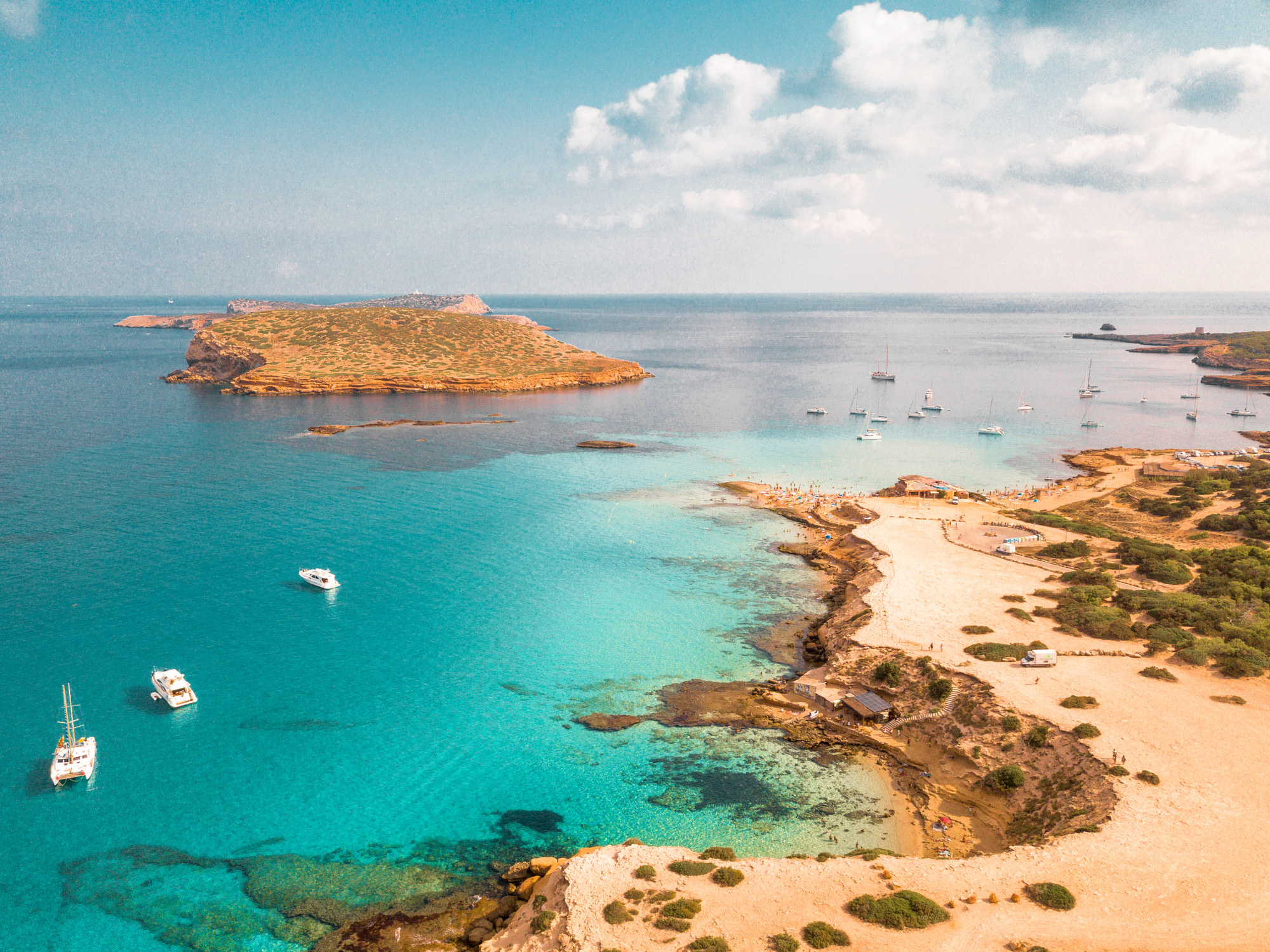 A quiet beach in Ibiza