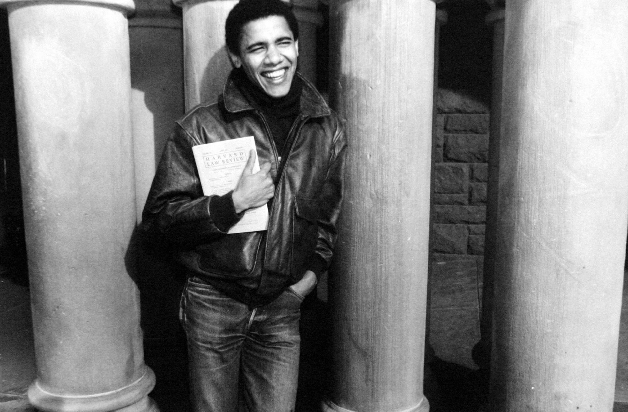 Young Barack Obama smiling